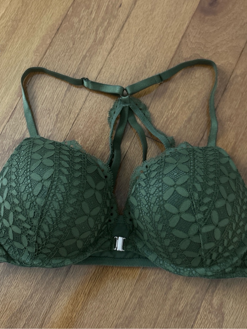 Olive Lace Push-Up Bra